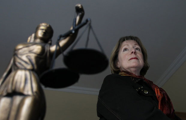Association des victims de prêtes founder France Bédard in her home office in St Hubert near Montreal, Sunday March 21, 2010.