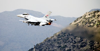 F16 taking off for Libya