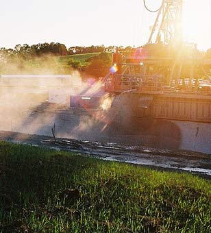Natural gas drilling in Dimock, Pennsylvania.