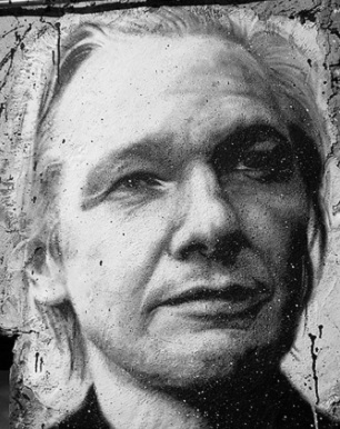Julian Assange painted portrait - Wikileaks. (Photo: <a href="http://www.flickr.com/photos/home_of_chaos/5227029117/" target="_blank">Abode of Chaos / flickr</a>)