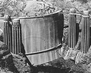 The rarely-seen upstream face of Hoover Dam, M...