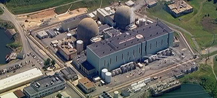 The North Anna Power Station, located near the epicenter of the earthquake in Virginia, has shut down two reactors, 08/23/11. (photo: NBC)