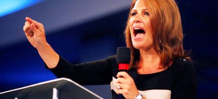 Rep. Michelle Bachmann speaks at the Unity Rally in Tampa, Florida, 09/01/12. (photo: Eve Edelheit/Tampa Bay Times/MCT)