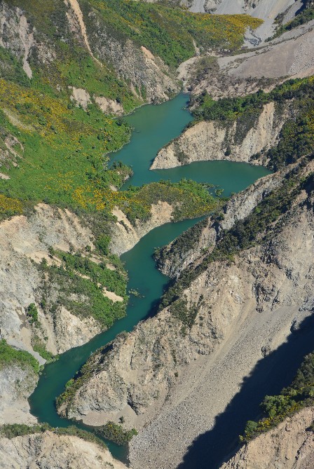 Conway river, landslide dam, New Zealand - December 2016