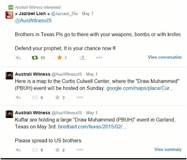 A tweet from Australi Witness.