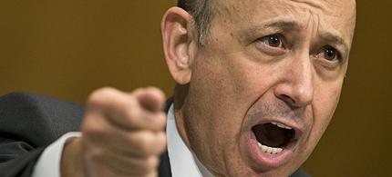 Goldman Sachs CEO Lloyd Blankfein misled Congress when he testified before the Senate's Permanent Subcommittee on Investigations, 04/14/11. (photo: Jim Watson/AFP)