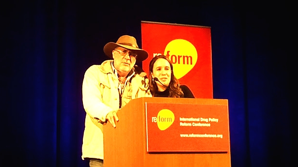 Mexican poet Javier Sicilia speaks through a translator at the 2011 Drug Policy Alliance conference in Los Angeles. Photo: Stephen C. Webster Mexican poet Javier Sicilia speaks through a translator at the 2011 Drug Policy Alliance conference in Los Angeles. Photo: Stephen C. Webster