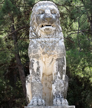"Lion of Amphipolis" statue, originally part of the tomb complex, which was discovered in 2012. (Credit: SAKIS MITROLIDIS/AFP/Getty Images) "Lion of Amphipolis" statue, originally part of the tomb complex, which was discovered in 2012. (Credit: SAKIS MITROLIDIS/AFP/Getty Images)