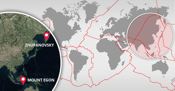 A map showing how any eruption could wreak carnage