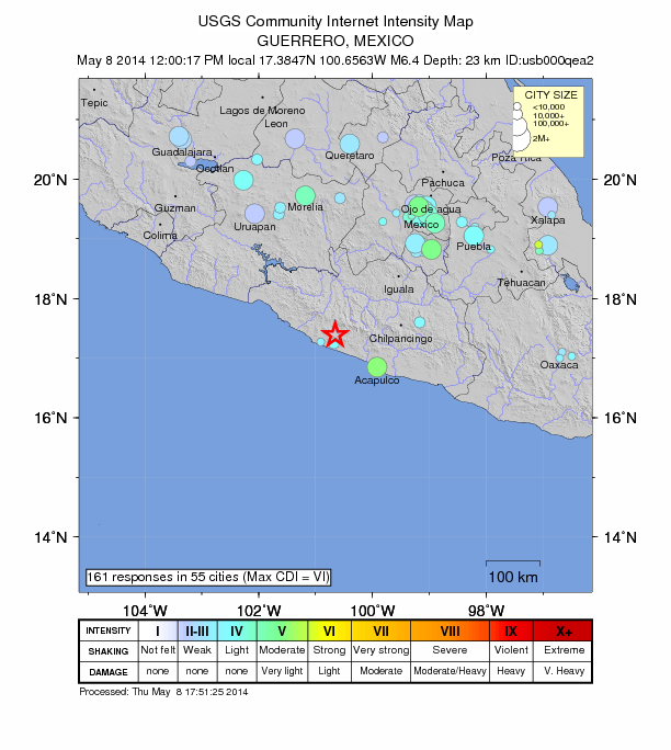 Mexico 6.4 May 8 2014