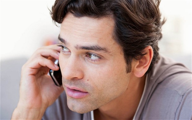 Man using mobile phone
