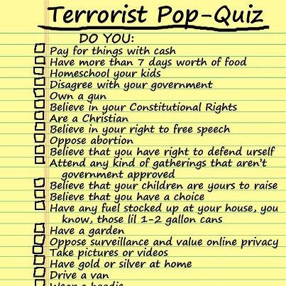 terrorist quiz