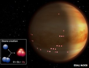 Venus' night side (Credit:  ESA/AOES)
