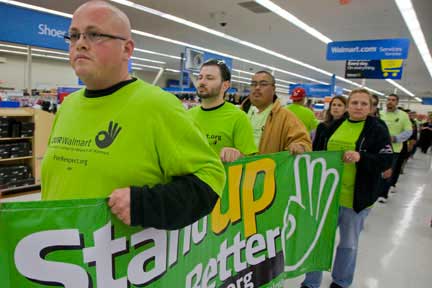 Striking Walmart workers