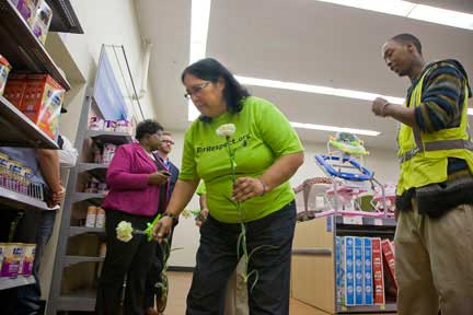 Striking Walmart workers